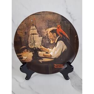 Wall Decor Plate The Ship Builder Year 1980 Fine China 8 1/2" Norman Rockwell